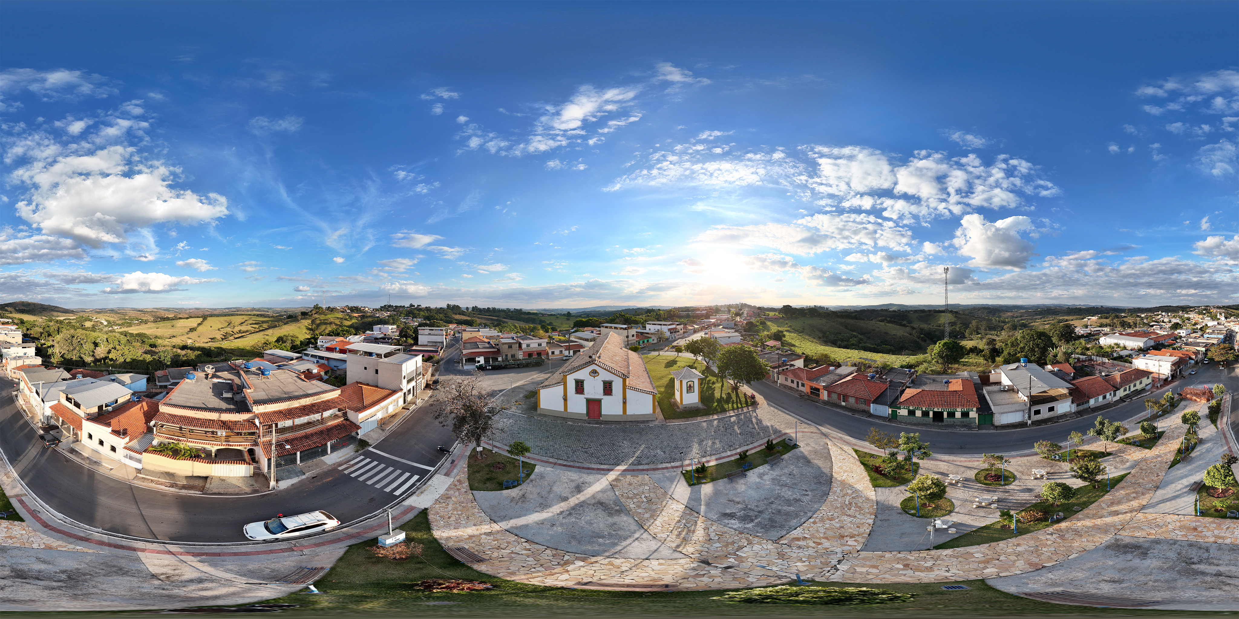 Vista aérea da Igreja de Nossa Senhora do Rosário